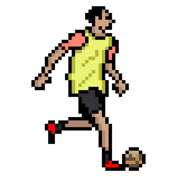 Fotbalista kopající do míče
